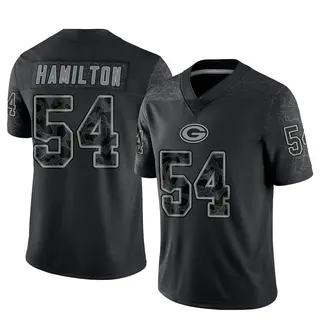 LaDarius Hamilton Green Bay Packers Men's Limited Reflective Nike Jersey - Black