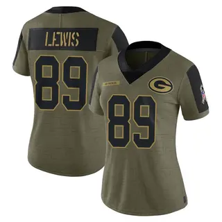 Marcedes Lewis Green Bay Packers Women's Limited 2021 Salute To Service Nike Jersey - Olive