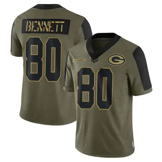 Martellus Bennett Green Bay Packers Men's Limited 2021 Salute To Service Nike Jersey - Olive