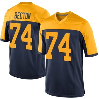Mekhi Becton Green Bay Packers Men's Game Alternate Nike Jersey - Navy
