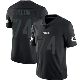 Mekhi Becton Green Bay Packers Men's Limited Nike Jersey - Black Impact