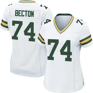 Mekhi Becton Green Bay Packers Women's Game Nike Jersey - White