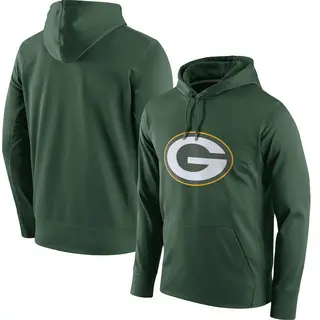 Men's Green Bay Packers Green Circuit Logo Essential Performance Pullover Hoodie