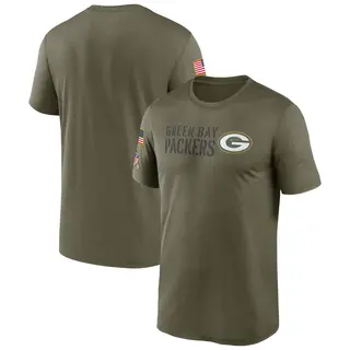 Men's Green Bay Packers Olive 2022 Salute to Service Legend Team T-Shirt
