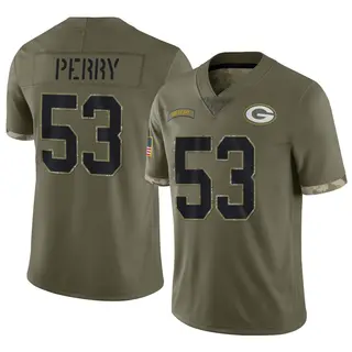 Nick Perry Green Bay Packers Men's Limited 2022 Salute To Service Nike Jersey - Olive