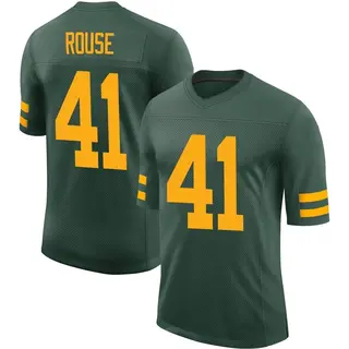 Nydair Rouse Green Bay Packers Men's Limited Alternate Vapor Nike Jersey - Green