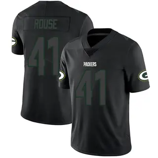 Nydair Rouse Green Bay Packers Men's Limited Nike Jersey - Black Impact
