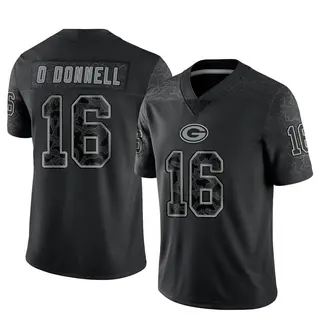 Pat O'Donnell Green Bay Packers Men's Limited Reflective Nike Jersey - Black