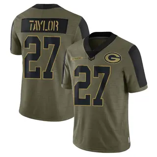 Patrick Taylor Green Bay Packers Men's Limited 2021 Salute To Service Nike Jersey - Olive