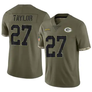 Patrick Taylor Green Bay Packers Men's Limited 2022 Salute To Service Nike Jersey - Olive