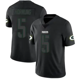Paul Hornung Green Bay Packers Men's Limited Nike Jersey - Black Impact