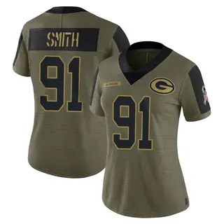 Preston Smith Green Bay Packers Women's Limited 2021 Salute To Service Nike Jersey - Olive