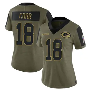 Randall Cobb Green Bay Packers Women's Limited 2021 Salute To Service Nike Jersey - Olive