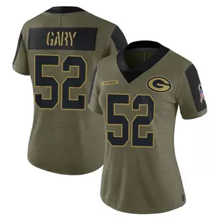 Rashan Gary Green Bay Packers Women's Limited 2021 Salute To Service Nike Jersey - Olive