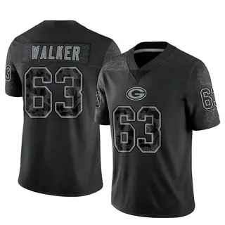 Rasheed Walker Green Bay Packers Men's Limited Reflective Nike Jersey - Black