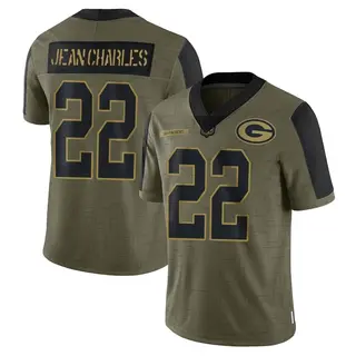 Shemar Jean-Charles Green Bay Packers Men's Limited 2021 Salute To Service Nike Jersey - Olive