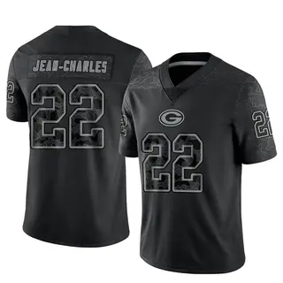 Shemar Jean-Charles Green Bay Packers Men's Limited Reflective Nike Jersey - Black