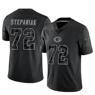 Simon Stepaniak Green Bay Packers Men's Limited Reflective Nike Jersey - Black