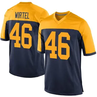 Steven Wirtel Green Bay Packers Men's Game Alternate Nike Jersey - Navy