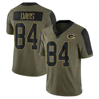 Tyler Davis Green Bay Packers Men's Limited 2021 Salute To Service Nike Jersey - Olive
