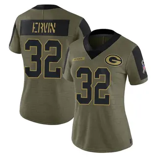 Tyler Ervin Green Bay Packers Women's Limited 2021 Salute To Service Nike Jersey - Olive