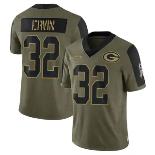Tyler Ervin Green Bay Packers Youth Limited 2021 Salute To Service Nike Jersey - Olive