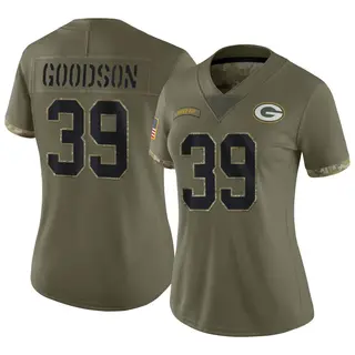 Tyler Goodson Green Bay Packers Women's Limited 2022 Salute To Service Nike Jersey - Olive