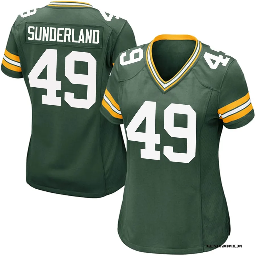 Will Sunderland Green Bay Packers Women S Game Team Color Nike Jersey Green