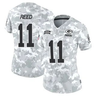 Women's Jayden Reed Green Bay Packers Women's Limited Arctic Camo 2024 Salute to Service Nike Jersey