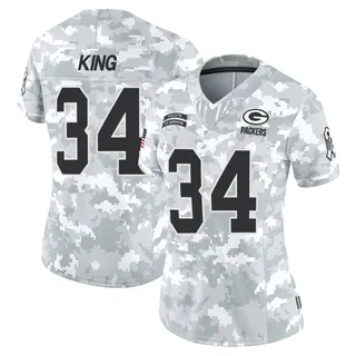 Women's Kalen King Green Bay Packers Women's Limited Arctic Camo 2024 Salute to Service Nike Jersey