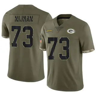 Yosh Nijman Green Bay Packers Men's Limited 2022 Salute To Service Nike Jersey - Olive