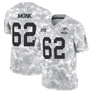 Youth Jacob Monk Green Bay Packers Youth Limited Arctic Camo 2024 Salute to Service Nike Jersey