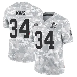 Youth Kalen King Green Bay Packers Youth Limited Arctic Camo 2024 Salute to Service Nike Jersey