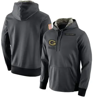 Men's Green Bay Packers Anthracite Salute to Service Player Performance Hoodie